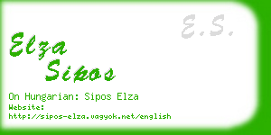 elza sipos business card